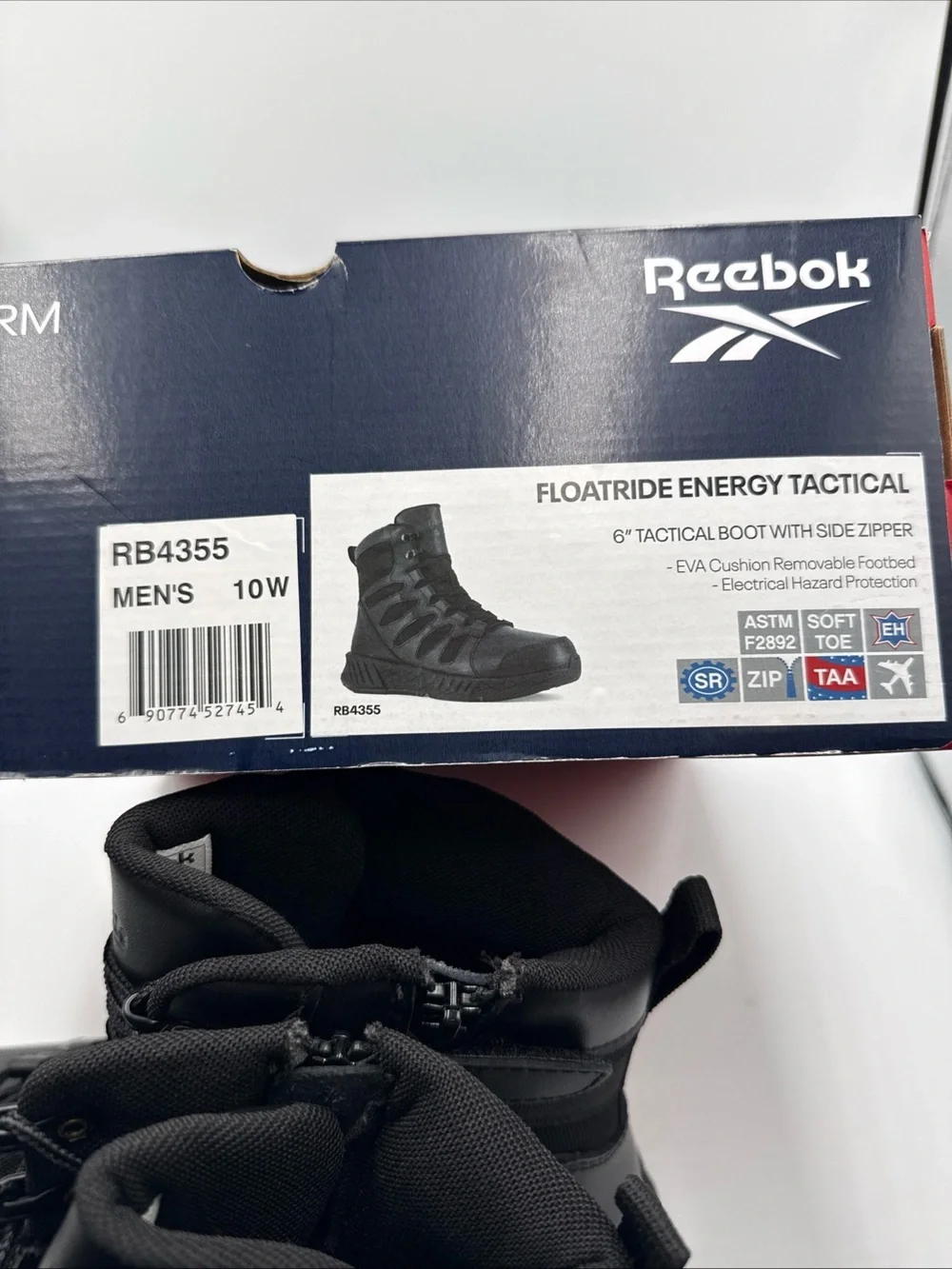 Reebok Floatride Energy Tactical Boots Work Military Zip RB4355 - Mens Size 10W